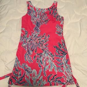 Lilly Pulitizer kids dress size 14 coral print
